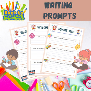 Preview of Back To School WRITING PROMPT Warm-Up Activity