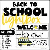 Back To School Welcome Sign | Lightbox | Bus-Theme