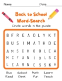 Back-To-School Word Search
