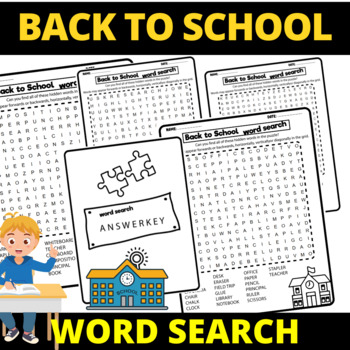 Preview of Back To School Word Search  | Funny School Activities