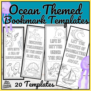 Preview of Back To School Rewards & End Of Year Activities Ocean Bookmark Templates