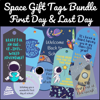 Preview of Back To School & End of Year Space Theme Gift Tags for Students