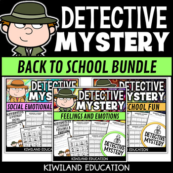 Preview of Back To School and Social Emotional Learning SEL Detective Mystery Bundle