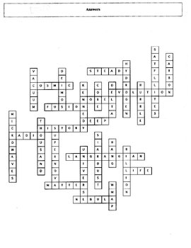 Back to the Beginning Crossword Puzzle with Key by Maura Derrick Neill