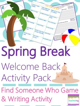 Preview of No Prep ELA Lesson for after Spring Break {Welcome Back from Break Writing}