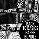 Back to Basics Black and White Digital Paper Pack