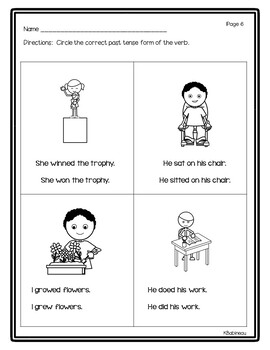 irregular past tense verbs worksheets by kathy babineau tpt