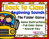 Back to Class Beginning Sounds File Folder Game