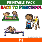 Back to Preschool Printable Pack: I Spy, Puzzles, Coloring
