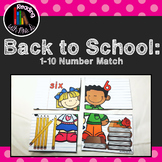 Back to School 1-10 Number Match Card Game