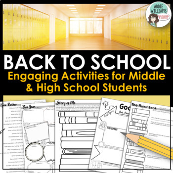 Back to School Activities - Middle / High School Students