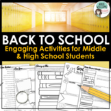 Back to School - Beginning of the Year Activities for the 