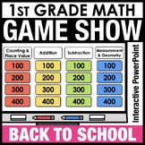 Back to School 1st Grade Math Review Game Show PowerPoint 