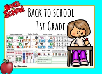 Preview of Back to School 1st Grade for Google Slides for Distant Learning