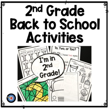 Preview of Back to School 2nd Grade Assess, Teach, or Review Activities