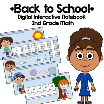 Preview of Back to School 2nd Grade Google Slides | Math Skills Review