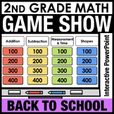 Back to School 2nd Grade Math Review Game Show PowerPoint 