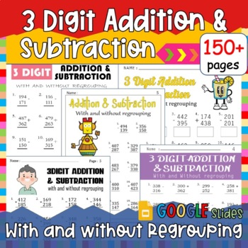 Back to School: 3 Digit Addition and Subtraction With and Without ...