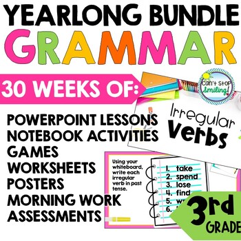 Preview of 3rd Grade Grammar Lessons and Activities Review Practice and Assessments