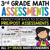 Back to School Goals 3rd Grade Math Pre Post Assessments a
