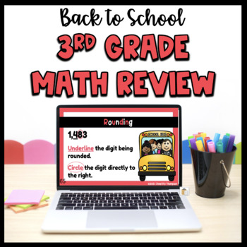 Preview of Back to School 3rd Grade Math Review | Digital Resource