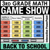 Back to School 3rd Grade Math Review Game Show PowerPoint 