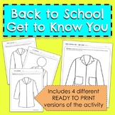 Back to School - 4 Get to Know You Science Lab Coat Activities