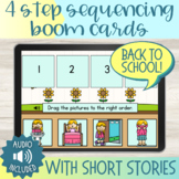 Back to School 4 Step Sequencing Boom Cards™ with Short St