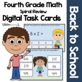 Back to School 4th Grade Digital Task Cards Boom Cards™ | 