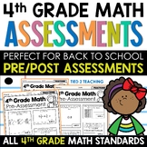 Back to School Goals 4th Grade Math Pre Post Assessments a