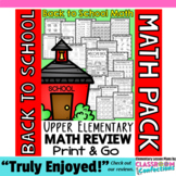 Back to School Math Worksheets : 4th Grade Math Review : E