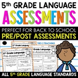 Back to School Goals 5th Grade Language Pre Post Assessmen