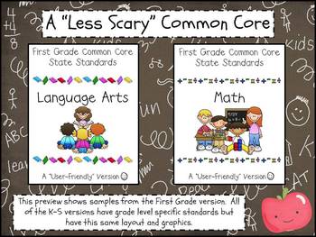 Preview of Back to School - A Less Scary First Grade Common Core 