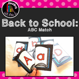 Back to School ABC Alphabet Match cards