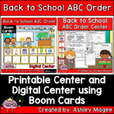 Back to School ABC Order Center - Printable Digital & Dist