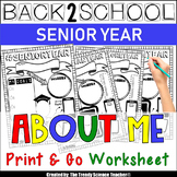 Back to School "ABOUT ME" Printable for Seniors