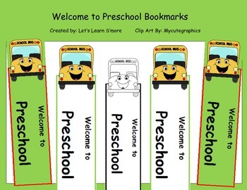 First Week of School, Back to School Activities Bookmarks Freebie