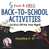 Back to School Activities: 5 Fun and FREE Activities for S