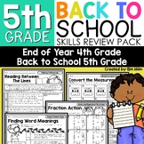 Back to School Activities 5th Grade First Day Week Beginni