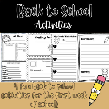 Back to School Activities by Victoria Cooke | TPT