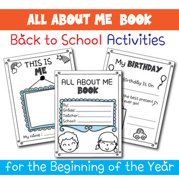 Back to School Activities | All About Me Book for the Beginning of the Year