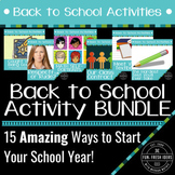 Back to School Activities BUNDLE - Awesome, Fun Ways to St