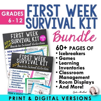 Preview of Back to School Activities Bundle - First Week Beginning of Year VOL 1 & 2