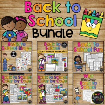Preview of Back to School Activities BUNDLE Games l Bingo l No Prep Worksheets l Glyph