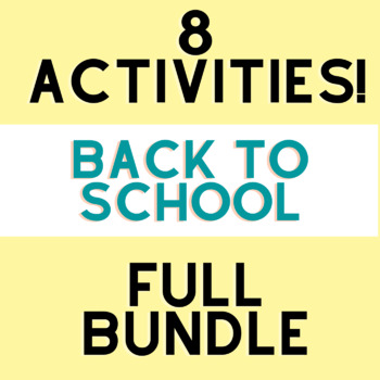 Preview of Back to School Activities - BUNDLE of 8 games and lessons
