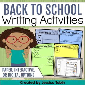 Preview of Back to School Activities - Back to School Writing and Memory Book