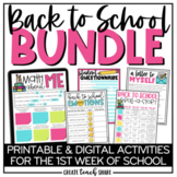 Back to School Activities | Beginning of the Year BUNDLE | Distance Learning
