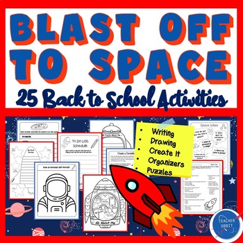 Preview of Back to School Activities Blast Off to Space Writing Packet All About Me