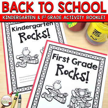 Preview of Back to School Activities Booklet Kindergarten 1st Grade