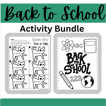 Preview of Back to School Activities Bundle